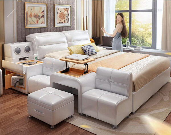 Giường hiện đại có bàn ghế uống nước GN009 1