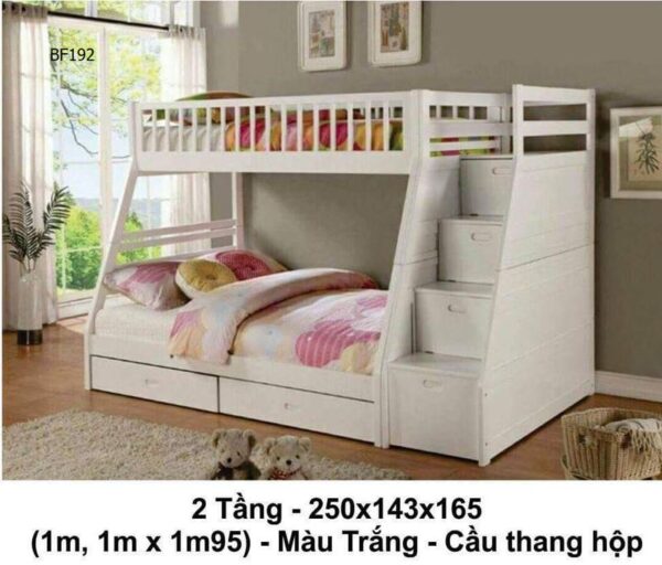 Giường tầng giá rẻ gỗ thông nhập