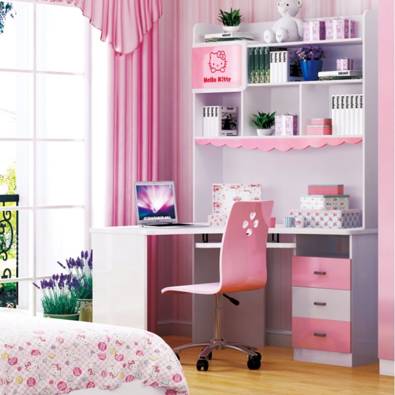Bàn học cho bé gái màu hồng hello kitty BH204